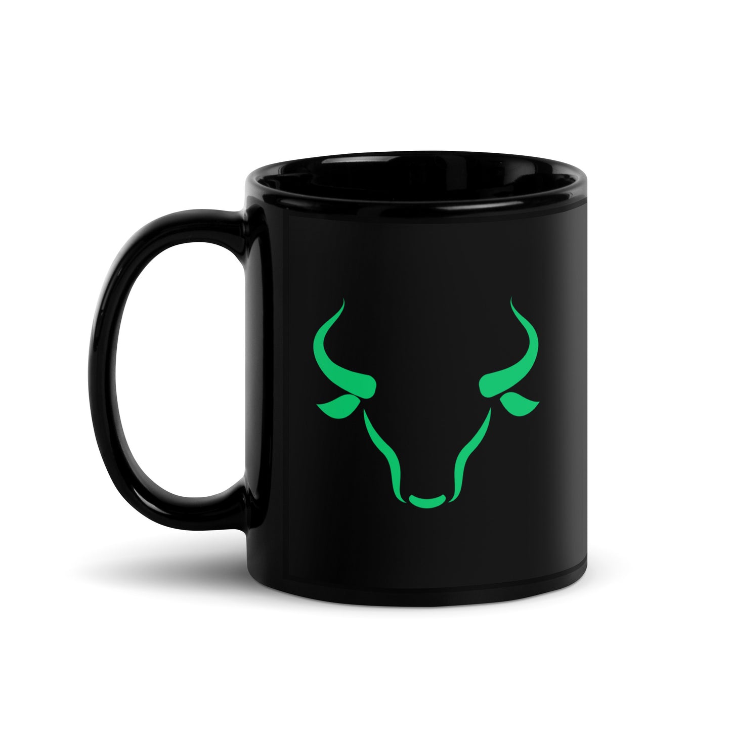 BULL Vs BEAR - Black Glossy Mug