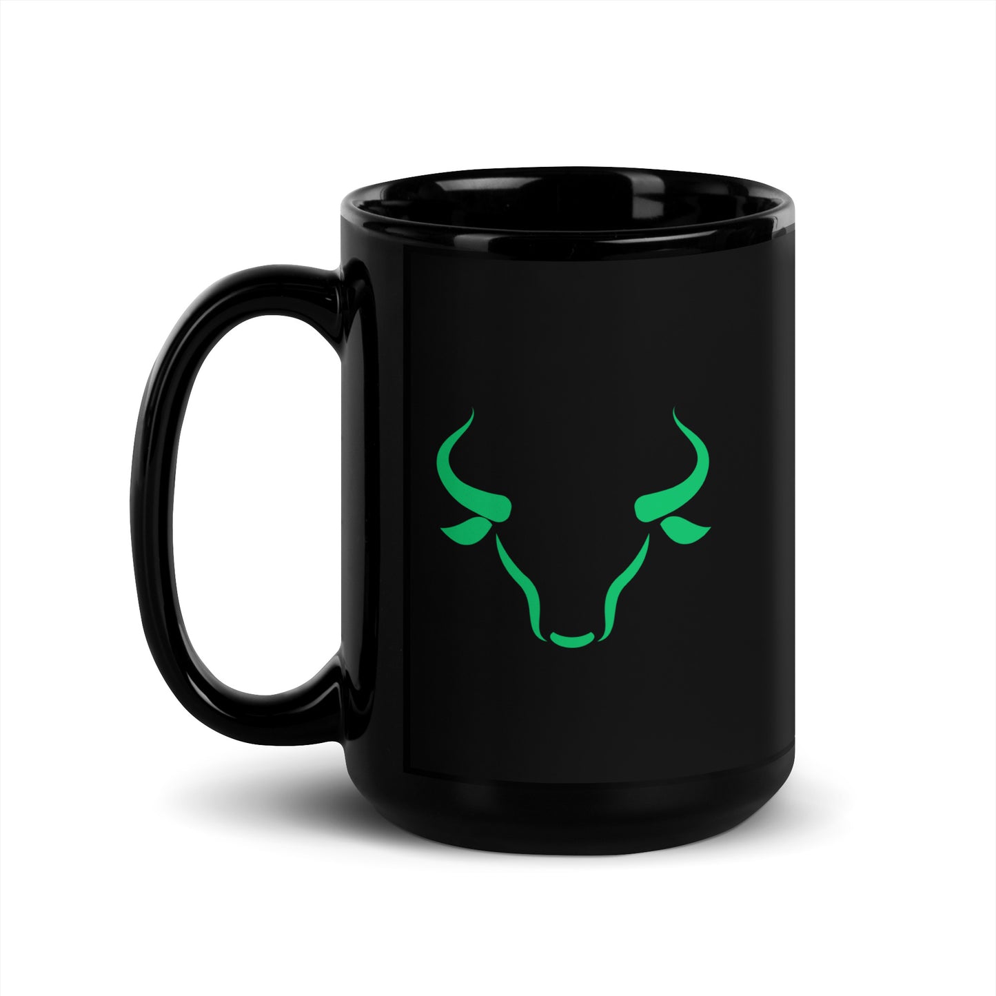 BULL Vs BEAR - Black Glossy Mug