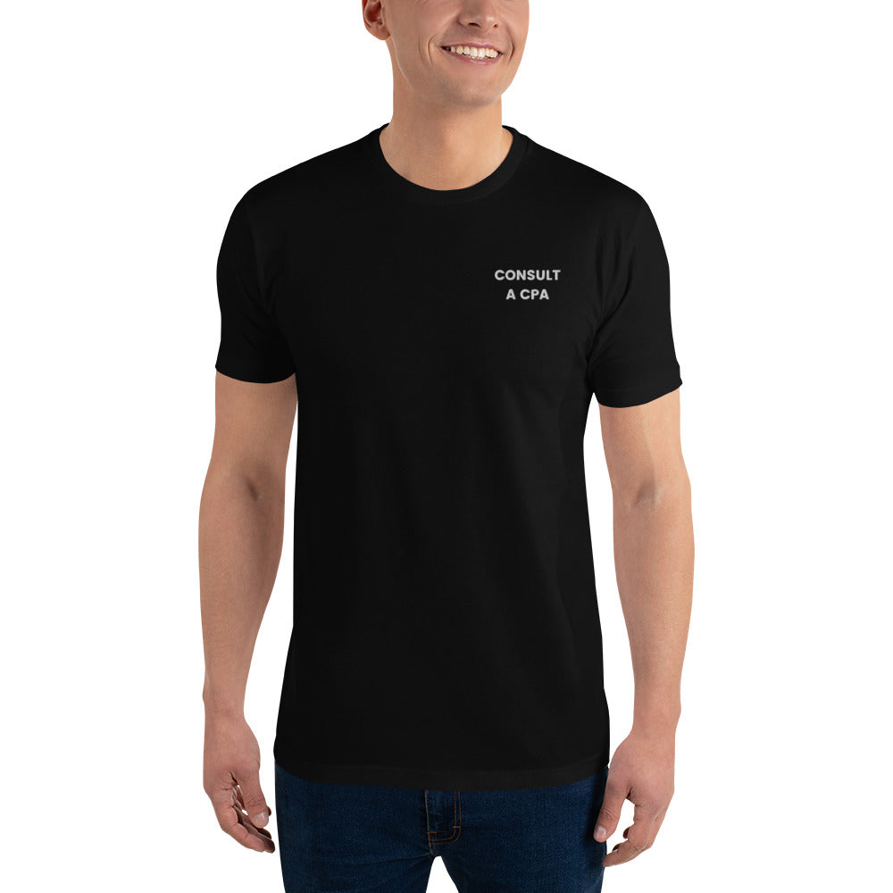 Consult A CPA - Short Sleeve Embroidered T-shirt