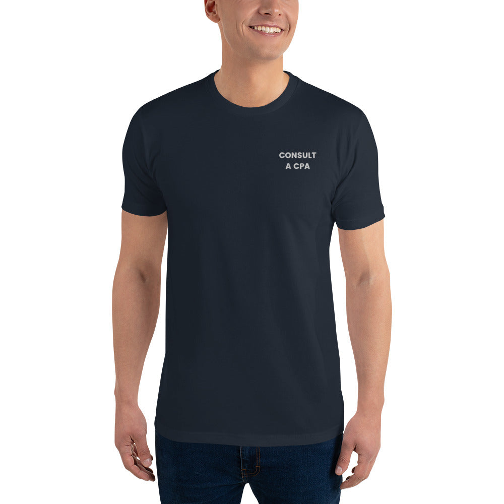 Consult A CPA - Short Sleeve Embroidered T-shirt