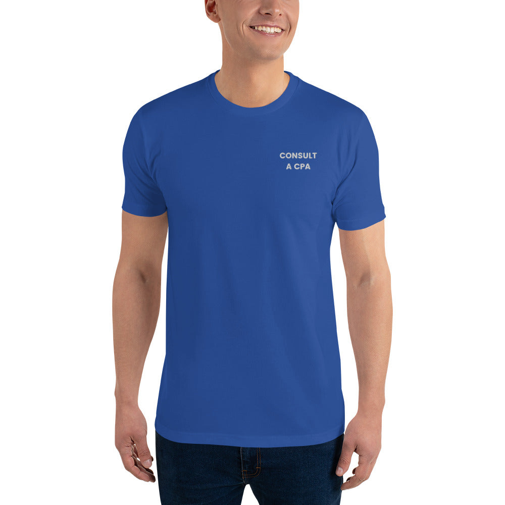 Consult A CPA - Short Sleeve Embroidered T-shirt