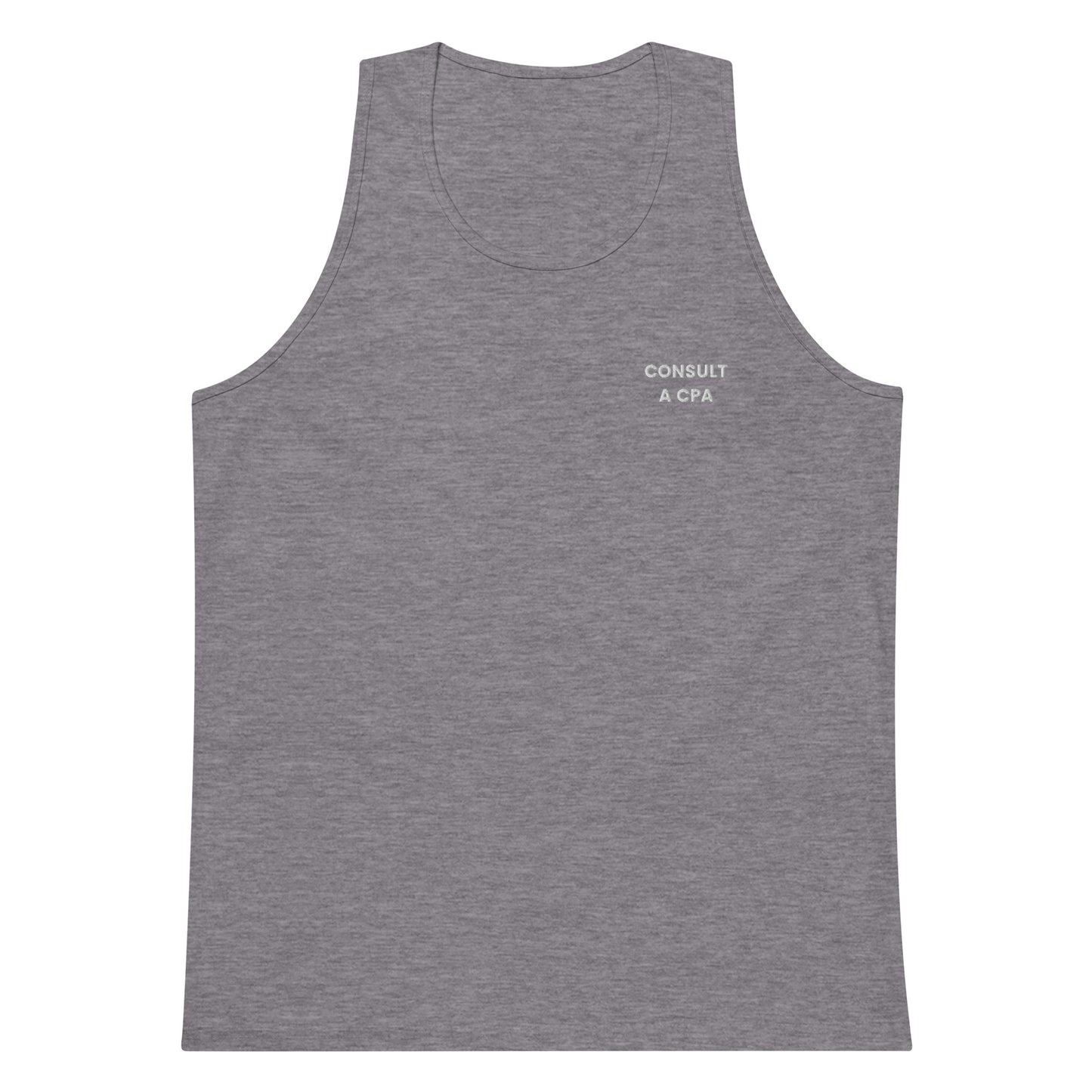 Consult A CPA - Men’s premium tank top (Embroidered)