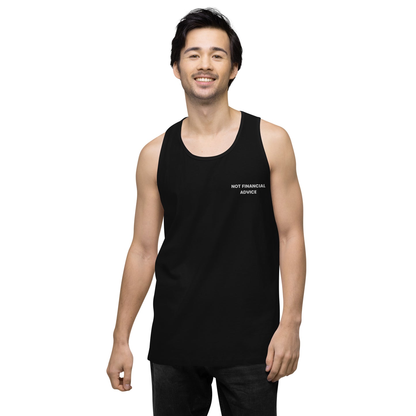 Not Financial Advice - Men’s premium tank top (Embroidered)