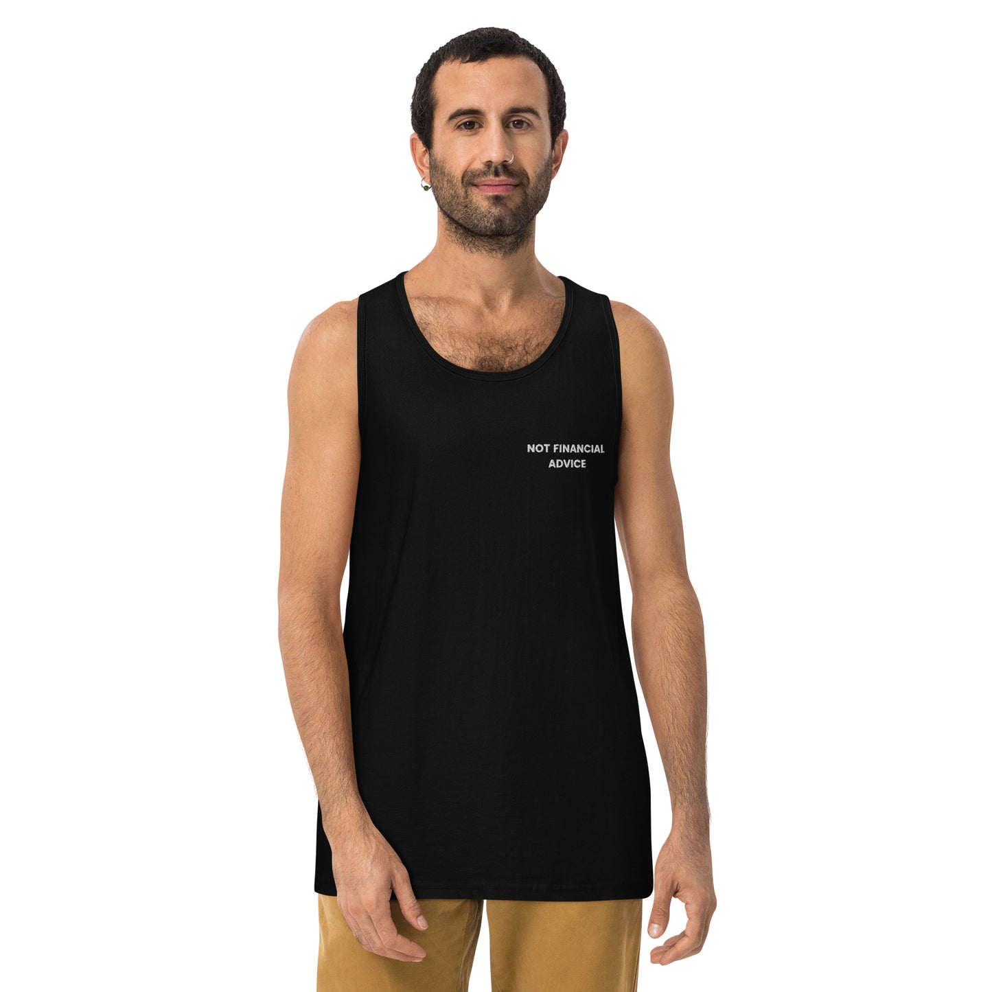 Not Financial Advice - Men’s premium tank top (Embroidered)