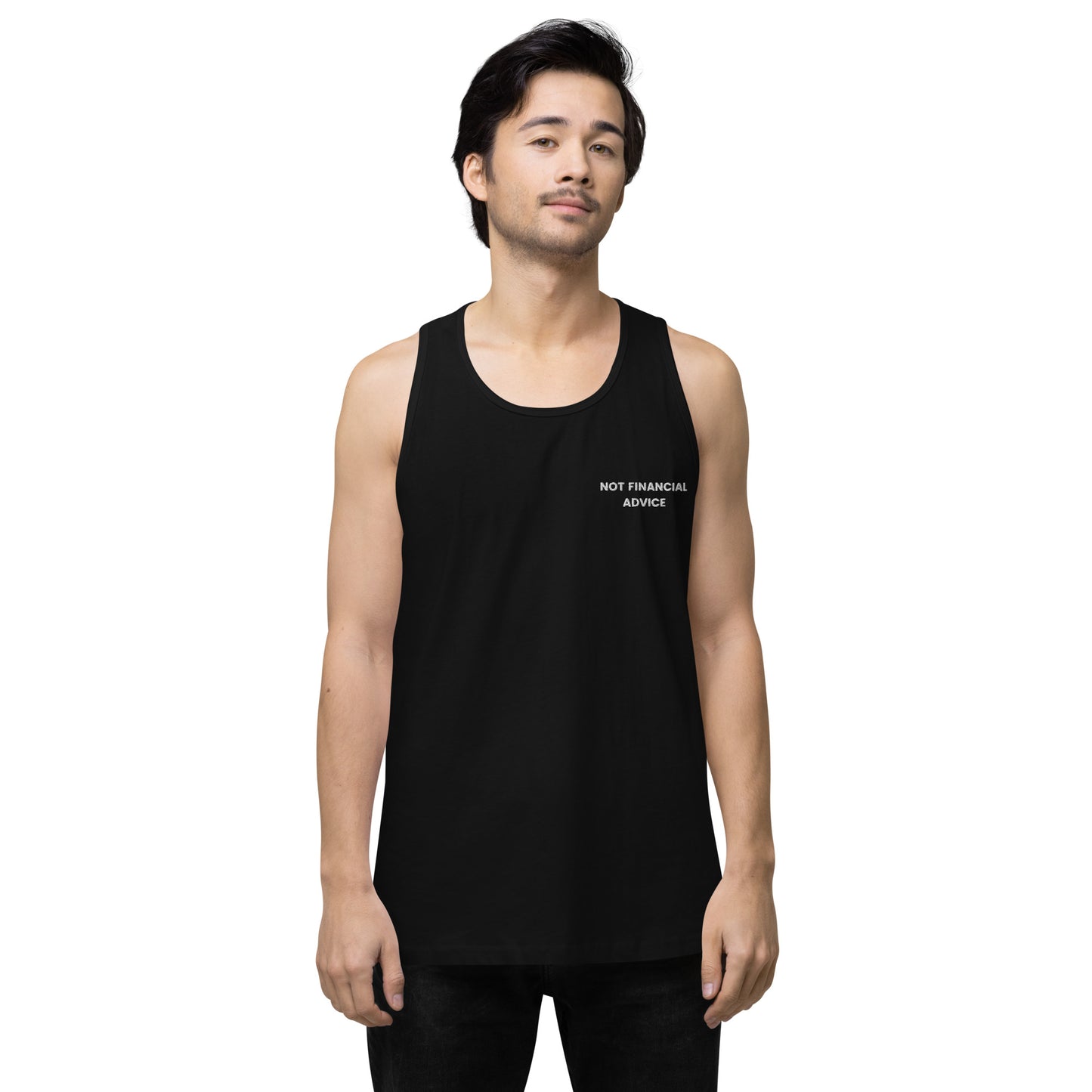 Not Financial Advice - Men’s premium tank top (Embroidered)