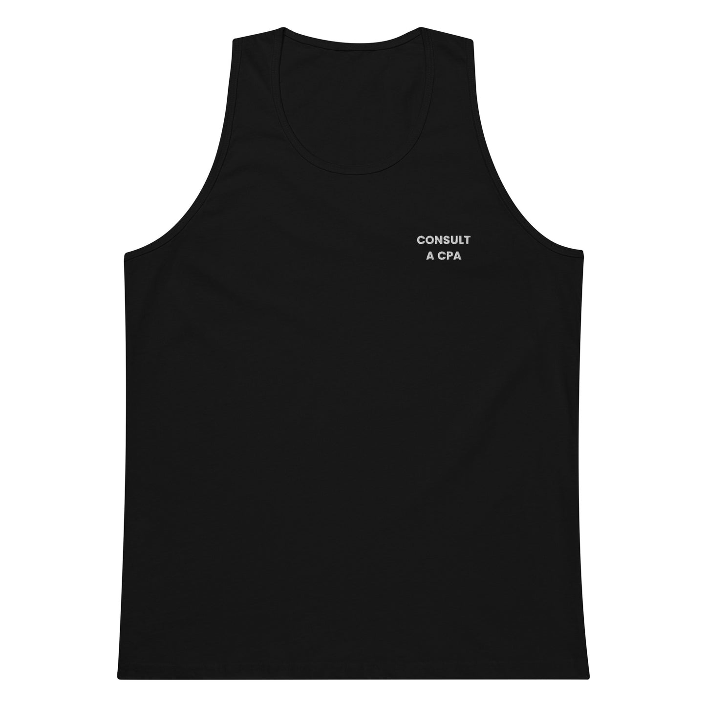 Consult A CPA - Men’s premium tank top (Embroidered)