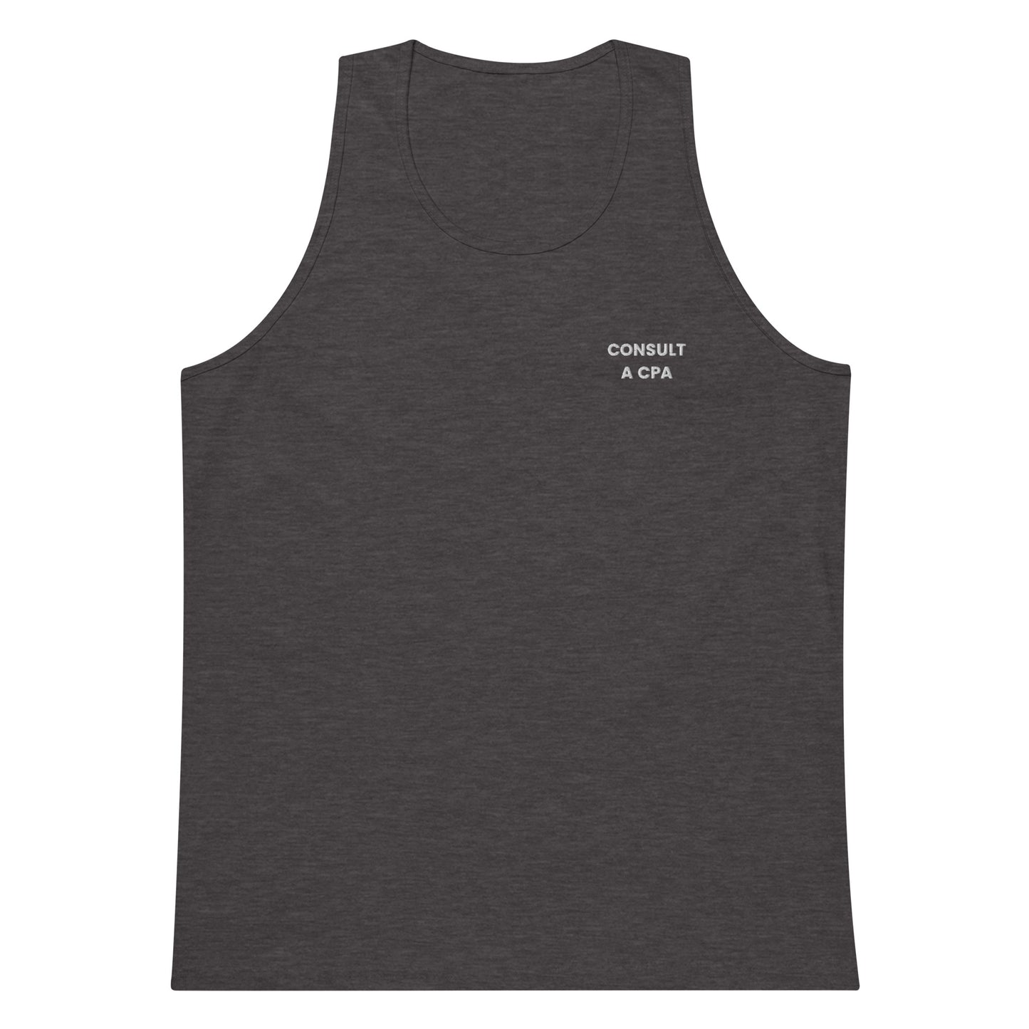 Consult A CPA - Men’s premium tank top (Embroidered)