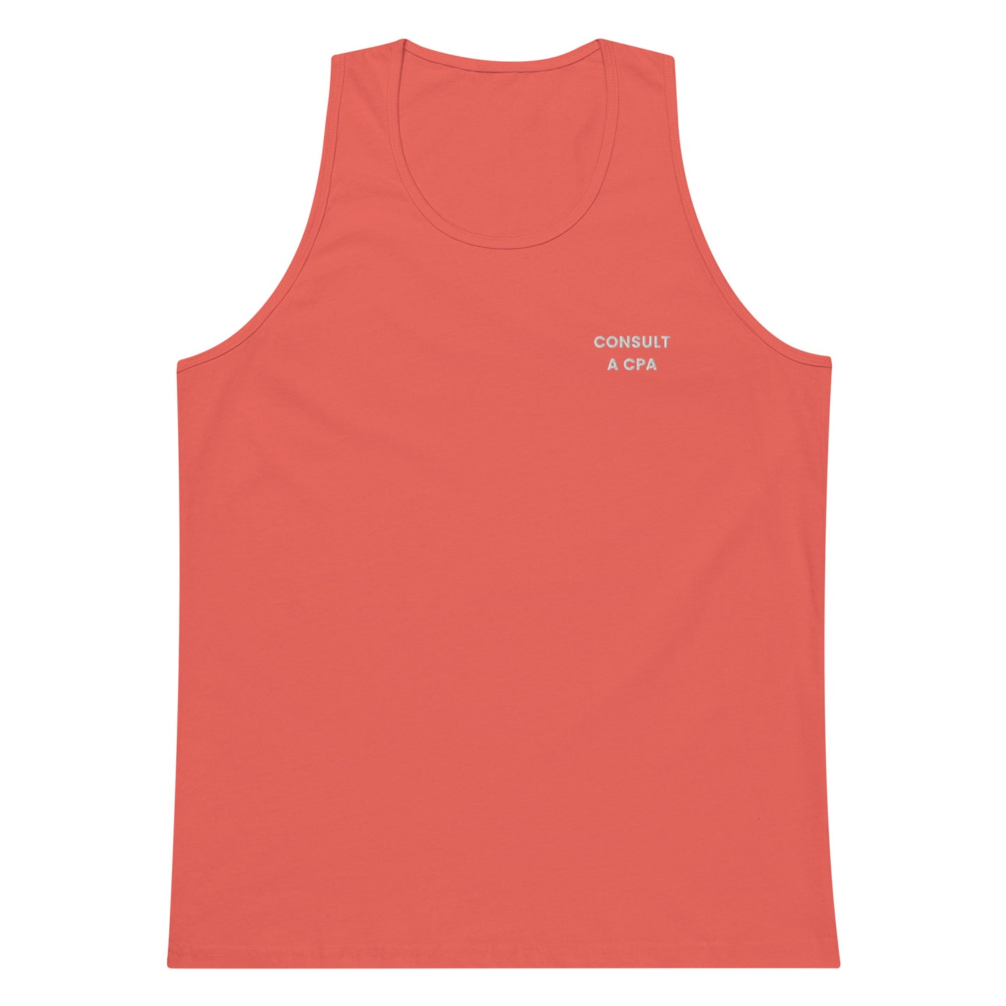 Consult A CPA - Men’s premium tank top (Embroidered)