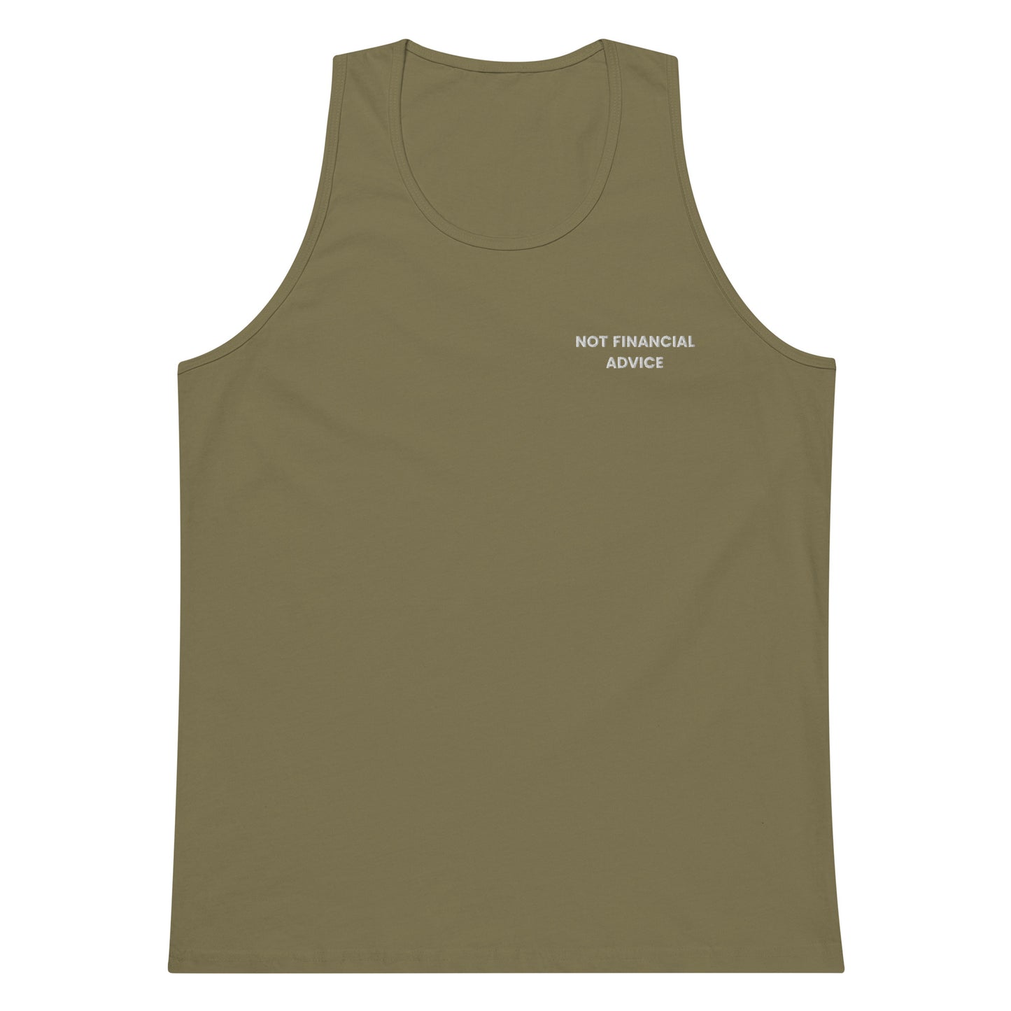 Not Financial Advice - Men’s premium tank top (Embroidered)