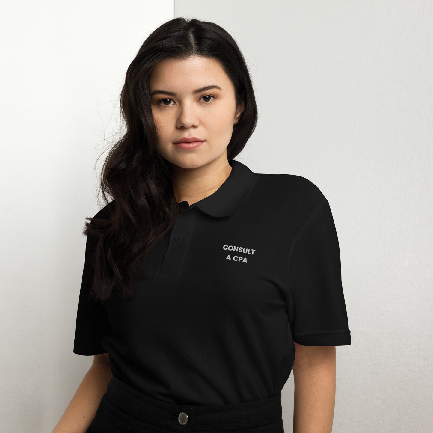 Consult A CPA - Unisex pique polo shirt