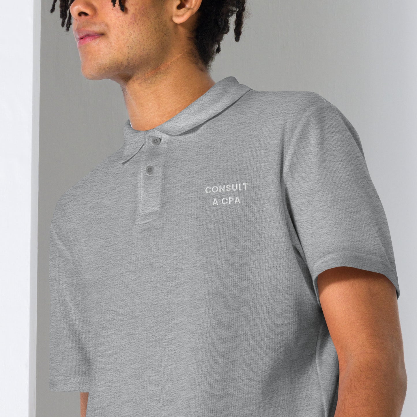 Consult A CPA - Unisex pique polo shirt